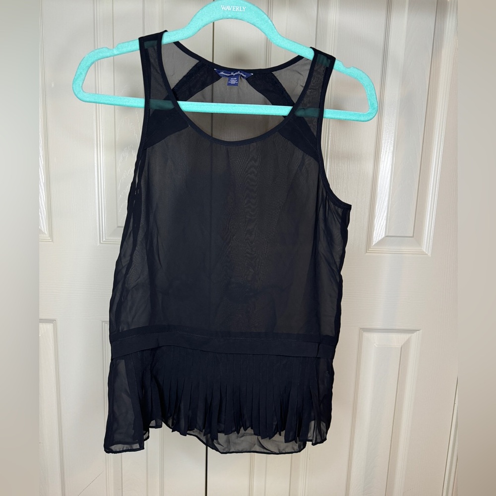 American Eagle sleeveless blouse black jr size x-small